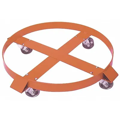 OEM Drum Dolly: 1,000 lb Load Capacity - Cross-Brace Drum Dollies with Support Ring