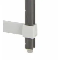 Post connector for joining shelving posts in commercial shelving systems. Suitable for foodservice, warehouse, and industrial storage applications. Color: Speckled Gray. Dimensions: 24 in height, 21 in depth, 36 in length
