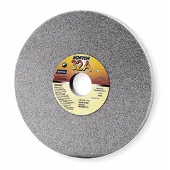 Type 1 straight grinding wheel, 7" diameter, 1/2" thickness, 1 1/4" arbor hole. Grit 100, hardness J, vitrified bond. Suitable for moderate-to-heavy grinding of tool steels. Sold in a 5-pack.