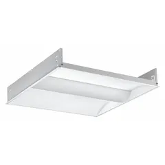 This 2 ft. x 2 ft. LED center-basket troffer delivers 2,232 lumens at 4000K with a power consumption of 23 W. It operates on 120 to 277V AC and uses a U-Bend T8 lamp configuration. Designed for standard ceiling grids, it provides general ambient lighting in commercial spaces.