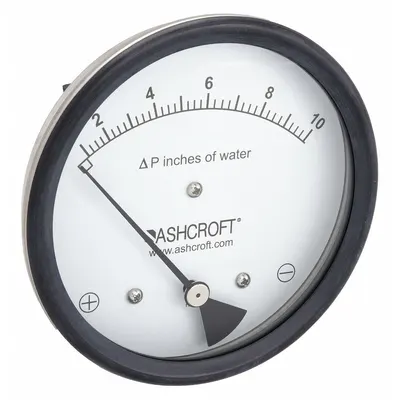 ASHCROFT Series 1134 Low Operating Pressure Differential Gauge - Low Operating Pressure Differential Gauges
