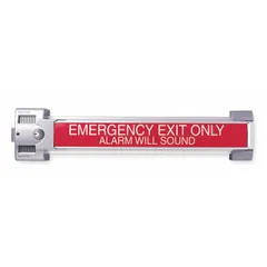 This VON DUPRIN exit device is a surface vertical rod rim push bar with a Touchbar style, constructed of aluminum. It is designed for commercial egress doors up to 48 inches wide and is ADA compliant for accessible applications.