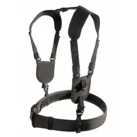 This ergonomic duty harness is constructed from nylon with a 2 1/4-inch width and finished in black. Designed to support duty belts, it redistributes weight to reduce fatigue during extended wear. Suitable for professional use in security and tactical applications