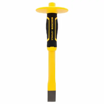 STANLEY Cold Chisel: Steel, 1 in Blade Wd, 12 in Overall Lg, Cushioned Grip - Hand-Guarded Cold Chisels