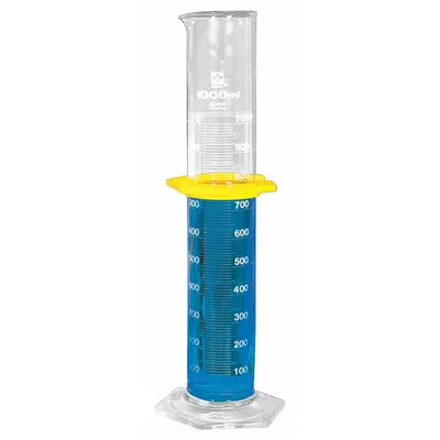 SIBATA Graduated Cylinder: 1 L, B, To Contain (TC), 10 mL Graduation Increments - mL - Class B Glass Graduated Cylinders
