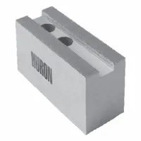 Square serrated lathe jaw made of aluminum, designed for use with 21 to 24 inch chucks. Features a 3-inch height and M20 mounting bolts. Suitable for gripping workpieces in machining operations