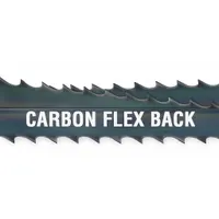This MORSE band saw blade is made of carbon steel with a flex-back design, measuring 6 ft 1 in length and featuring 18 teeth per inch. It is suited for making curved cuts in materials such as wood, plywood, aluminum, plastic, and soft metal. Common applications include woodworking, fabrication, and light metalworking tasks