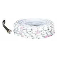 KESON Surveyors Rope: Manual, SR-18-100, SAE, 100 ft, 1/8 in, Loop Tip, 100 ft Blade Lg (SAE), Inch