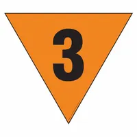 LABELMASTER Fire Division Symbol Placard: 3, 24 in, 24 in Label Wd, Reflective Plastic-Lite, Placard (MPN HMPG146RP)