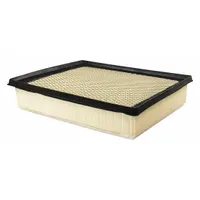 Rectangular panel engine air filter with an overall length of 11 25/32 in. Designed for use in Toyota buses to capture airborne contaminants and protect engine performance in fleet and transit applications