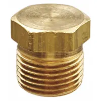Hydraulic Hose Plug: Brass, 3/8 in Fitting Size, 1,200 psi Max. Working Pressure @ 70 F, NPTF (MPN 3152X6)