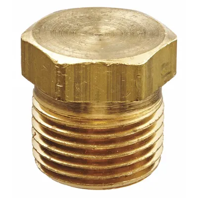 WEATHERHEAD Hydraulic Hose Plug: Brass, 3/8 in Fitting Size, 1,200 psi Max. Working Pressure @ 70 F - Hydraulic Hose Plugs