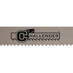 Bi-metal band saw blade from the Challenger(R) series, designed for cutting structural shapes in aluminum, carbon steel, soft metal, and structural steel. Features a tooth pitch of 8/11 and a length of 7 ft 9 in. Suitable for fabrication, metalworking, and maintenance applications.