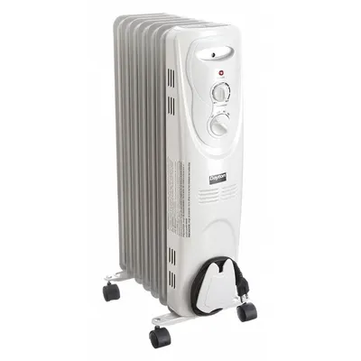 Dayton Portable Electric Heater: 1500W - Portable Radiator-Style Electric Office Heaters