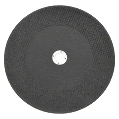 Type 1 cut-off wheel for carbon and stainless steel. Aluminum oxide abrasive with 30 grit. Measures 20" diameter, 3/16" thickness, 1" arbor hole. Suitable for general-purpose cutting in metal fabrication and maintenance.
