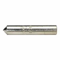 Single-point diamond dresser for dressing conventional abrasives on internal grinding wheels up to 4 in. Restores wheel geometry and cutting efficiency. 1/5 carat diamond, 3/8 in shank diameter, 2 in overall length, 90° cone angle, BC1M6 specification.
