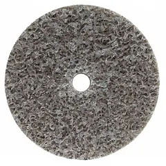 Aluminum oxide deburring wheel for carbon steel and soft metals. Medium and hard grades in a 30-pack. Used for removing burrs, blending surface imperfections, and finishing edges on machined parts, weld seams, and stamped components.