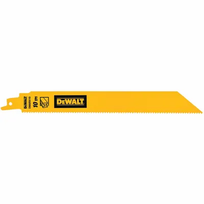 DEWALT Reciprocating Saw Blade: 10 Teeth per Inch, 9 in Blade Lg, 1 in Blade Thick - Thin-Metal-Cutting Blades