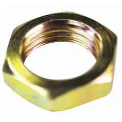 This spark plug nut is used to secure spark plugs in HVACR equipment, such as gas-fired furnaces and boilers. It ensures a reliable electrical connection and proper grounding for ignition systems. A standard replacement part for maintenance and repair of industrial heating equipment.