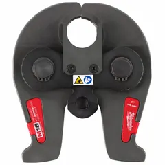 This press jaw is designed for use with MILWAUKEE SmartPress and extended press tools to form leak-proof connections on 1-inch stainless steel pipe. It is constructed from stainless steel and steel for compatibility with stainless steel piping systems. Typical applications include plumbing, HVAC, and industrial piping installations.