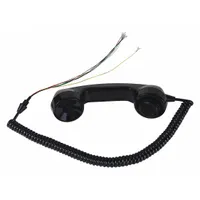 HUBBELL GAI-TRONICS Handset Kit: Plastic, Handsets, Curly Cord, 6 ft Overall Ht, Black, Telephones (MPN 10113-122)