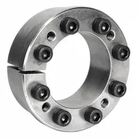 This flanged keyless bushing uses a multi-screw locking assembly to provide a secure shaft-to-hub connection without keys or keyways. Designed for a 90 mm shaft diameter, it has a 130 mm outer diameter and 50.5 mm width. Suitable for power transmission applications such as conveyors, pumps, and gearboxes