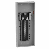 This 200A main lug load center is designed for indoor use in 120/240V AC, single-phase systems. It features 40 spaces with support for up to 20 tandem breakers and a 65kA short-circuit current rating. The plug-on neutral design simplifies installation, and the enclosure cover is ordered separately