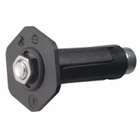 This carbon steel expanding mounting stem is designed for attaching casters to round tubing in material handling equipment, carts, and industrial machinery. The bolt-hole design allows secure installation without welding, facilitating quick assembly or adjustment. Suitable for applications requiring a removable or adjustable caster mounting solution