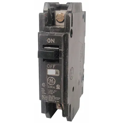 GE Miniature Circuit Breaker: THHQC, 20 A, 120/240V AC, Single Phase, 22kA at 120/240V AC - THQC & THHQC Series, Unit-Mount GE Miniature Circuit Breakers