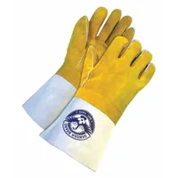 Welding Gloves: Straight Thumb, Gauntlet Cuff, Premium, BDG Gander Brand 64-1-888KV, 1 PR