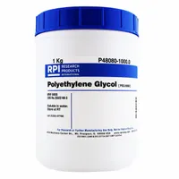 RPI Polyethylene Glycol (PEG 8000): 1 kg Volume, BSE/TSE Free, Powder, Plastic (MPN P48080-1000.0)