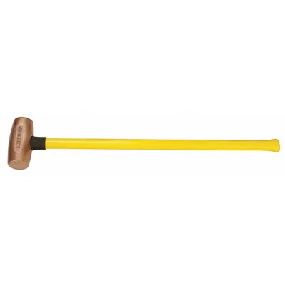 AMERICAN Soft-Face Sledge Hammer: Copper, Fiberglass Handle, 8 lb Head Wt, 3 in Dia - Soft-Face Sledge Hammers