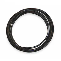 This 10 ft flexible high-pressure air hose features a 1/4 in outer diameter and is made of black plastic. It is designed as a horn accessory to connect air horns to a compressed air source, suitable for pneumatic systems in automotive, truck, and industrial applications