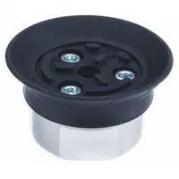 SMC Vacuum Pad Assembly: Flat, M16x1.50, 125 mm Pad Dia, NBR, Black, 50A, 34 mm Pad Ht (MPN ZPT125HN-B16)