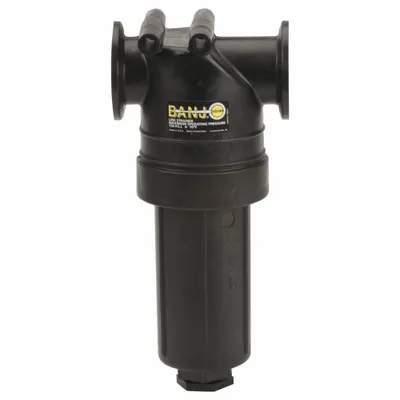 BANJO Inline Strainer: Polypropylene, 1 1/2 in, Manifold Flange, Mesh, 80 mesh Screen Size - Polypropylene Inline Strainers