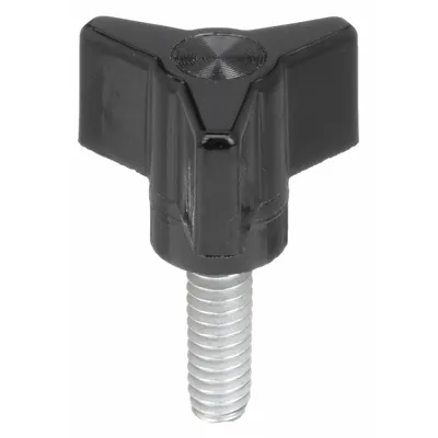 DAVIES 3-Arm Knob with Threaded Stud - 3-Arm Knobs with Threaded Stud