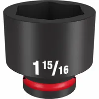 MILWAUKEE Standard Impact Socket: 3/4 in Drive Size, SAE, 1 15/16 in Socket Size, 6-Point, Std (MPN 49-66-6322)