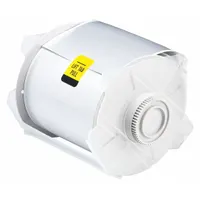 Continuous Label Stock: 4 1/4 in x 100 ft, Metalized Polyester, Silver (Matte), Outdoor (MPN 76720)