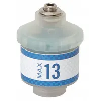 Medical oxygen sensor for use in ventilators and anesthesia machines. Response time under 12 seconds. Operating life greater than 1,000,000% oxygen hours. Compatible with manufacturer model number 100580