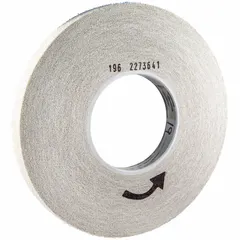 Convolute deburring wheel, 12 in diameter, 1 in width, with 5 in arbor. Constructed with aluminum oxide abrasive in a medium, hard (9), hard grade. Used for deburring, edge blending, and surface finishing on carbon steel and soft metals in industrial metalworking operations.