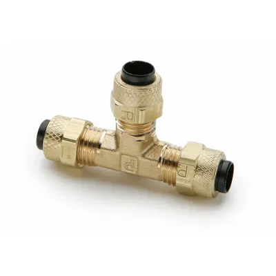 PARKER Creep-Resistant Self-Aligning Brass Compression Tee Fitting - Creep-Resistant Self-Aligning Brass Compression Fittings