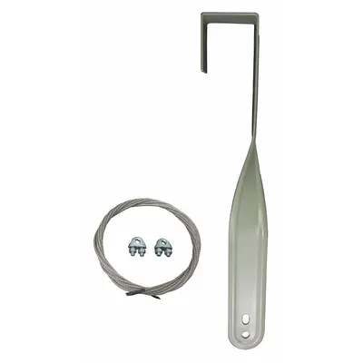 Dayton Mounting Bracket, Steel, Gray, 2 in L x 1-7/8 in W, with Safety Cable - Mounting Brackets