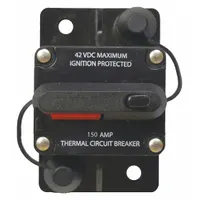 Surface mount automotive circuit breaker from the Series 31200. Rated for 42V DC with an interrupt rating of 120 A at 12V DC. Features a stud terminal connection for secure wiring. Provides overcurrent protection in vehicle electrical systems