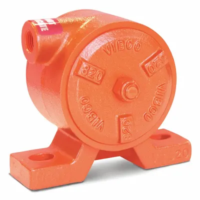 VIBCO Pneumatic Vibrator: 600 lbf, 6,800 vpm, 3/8 in NPT, VS, 69 dBA, Cast Iron - General Purpose Turbine & Ball Vibrators
