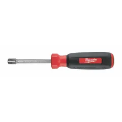 Metric nut driver with a 5.5 mm tip size, featuring a hollow hex shank and magnetized tip. The hollow shank accommodates long threaded rods, while the magnet holds fasteners securely. Suitable for fastening and loosening nuts and bolts in assembly, maintenance, and repair tasks.