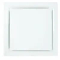 Ceiling Diffuser: Ceiling, 23 3/4 in H, 23 3/4 in W, Lay-In, 8 in Duct, Plastic, Square Plaque (MPN STR-PQ-8W-FR)