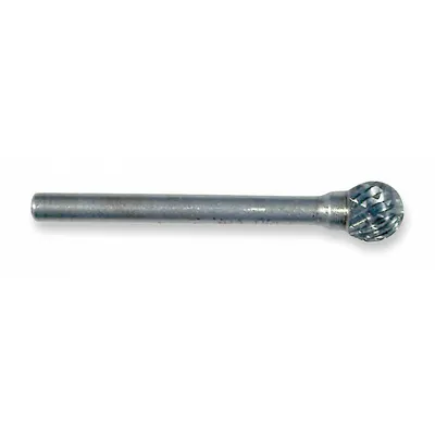 WIDIA METAL REMOVAL Double-Cut Ball Bur, SD-5L6, 1/2" Head, 1/4" Shank - Double-Cut Ball Burs