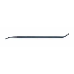 Steel tire iron with a 31-inch overall length and 7/8-inch stock size, designed in European style for mounting and demounting motorcycle tires. Provides leverage for bead breaking and tire removal in vehicle maintenance applications.