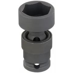 This impact socket features a 1/2-inch square drive and a 1-1/2-inch SAE hex size with a 6-point configuration. The standard-length body is finished with manganese phosphate for corrosion resistance. Designed for use with impact wrenches in fastening and loosening applications.