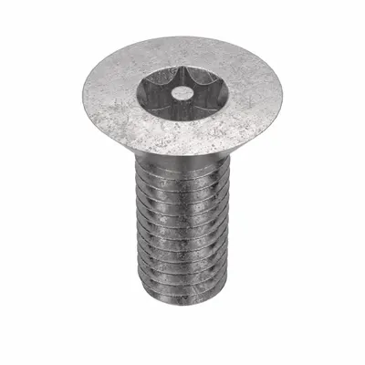TAMPER-PRUF SCREW Tamper Resistant Screw: #10-32 Thread Size, 1/2 in Lg, Stainless Steel - Flat Head Tamper-Resistant Machine Screws